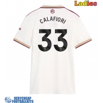 Arsenal Riccardo Calafiori #33 Replica Third Shirt Ladies 2025-26 Short Sleeve